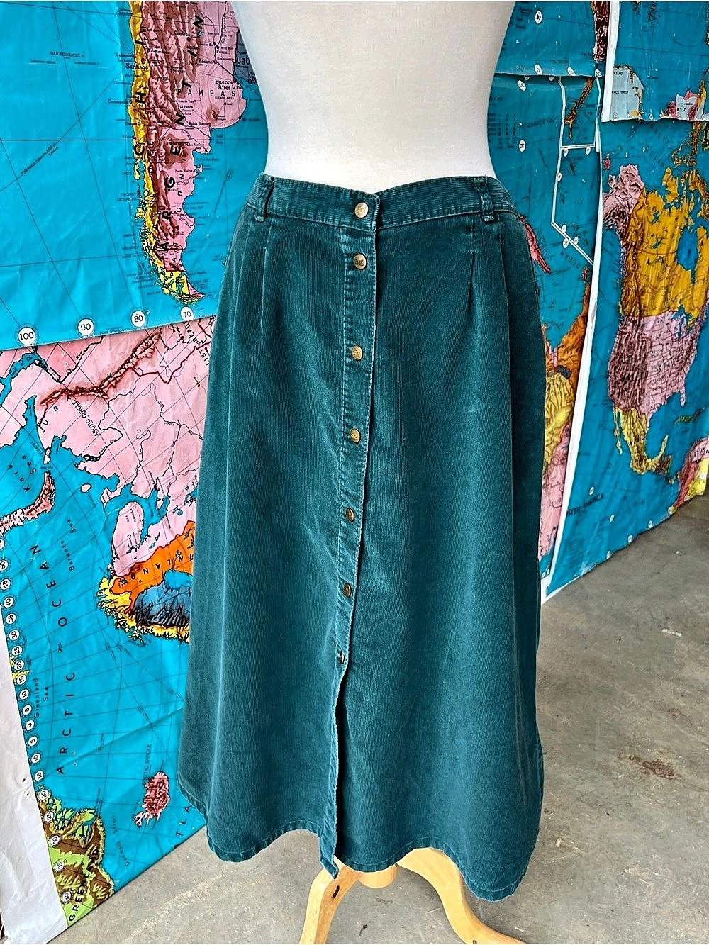 The Vermont Country Store Women's Corduroy Midi Skirt